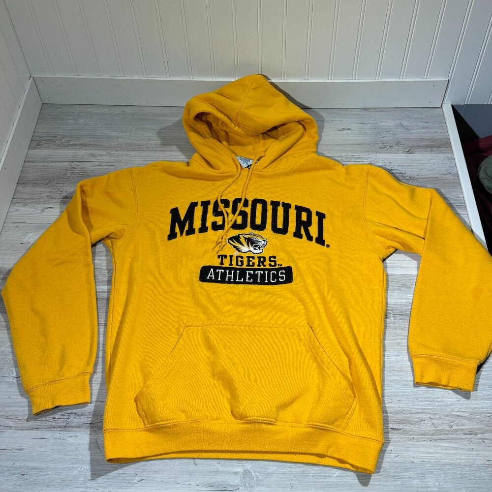 NCAA By KA Inc Missouri Tigers Pullover Hoodie Sweatshirt Men's Size S Yellow‎